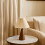 Opviq Lámpara de Mesa de Madera Crema y Nogal